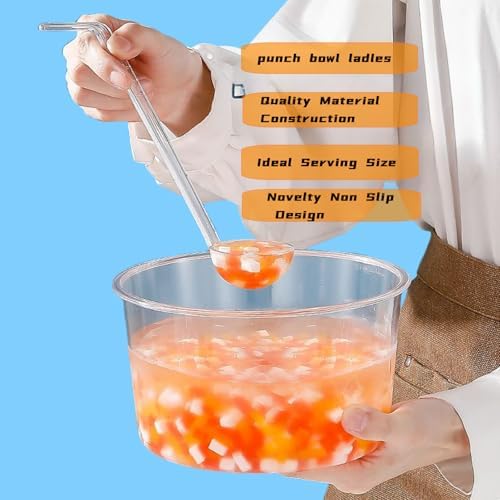 12 pieces 1 oz ladle Set Including 6 Pcs clear small gravy ladle and 6 Pcs Clear Plastic Tongs for Cocktail Whiskey Tea Party Candy Dessert Buffet
