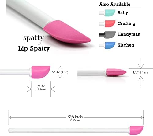 Spatty Daddy Pink 6 Inch Lip Gloss Spatula, Mini Makeup Scraper Tool