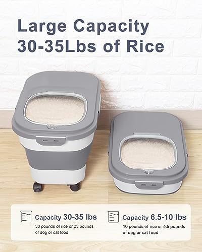 20-30 Lbs Rice Storage Container,Collapsible Food Storage Containers
