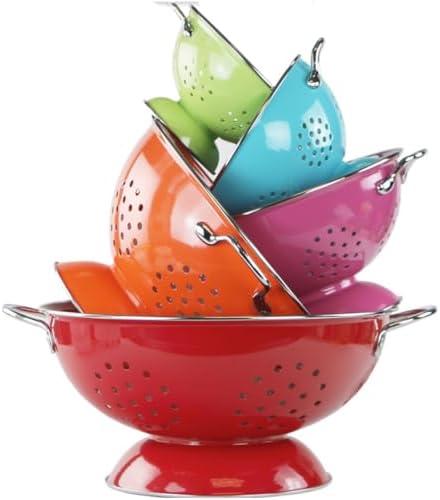 Calypso Basics by Reston Lloyd Powder Coated Enameled Colander, 5 Quart, Turquoise