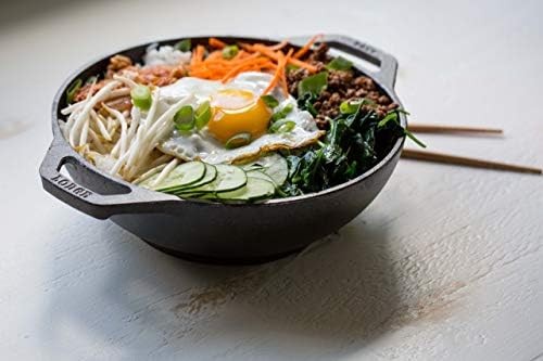 Lodge Cast Iron Mini Wok - Naturally Seasoned Stir Fry Pan with Dual Loop Handles - Compact Cast Iron Cookware for Searing, Serving & Everyday Cooking - 6.25 Inches (Pack of 6)