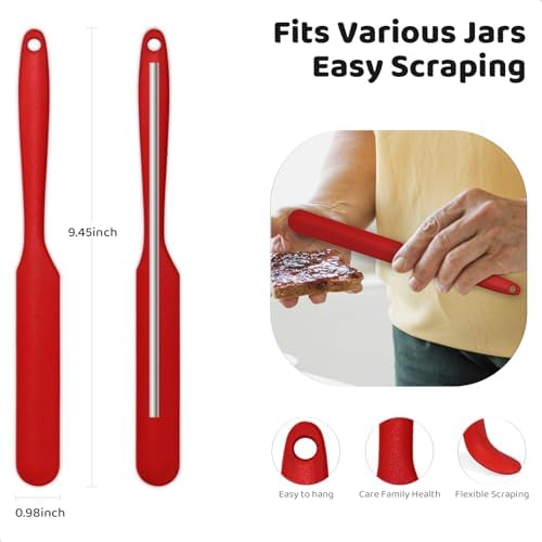 MOJOTORY Silicone Jar Scraper with Long Handle