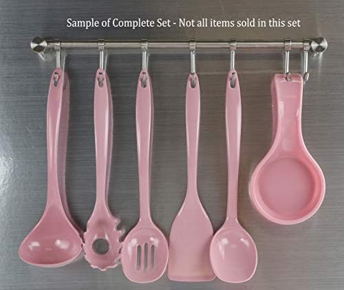 Reston Lloyd Melamine Soup Ladle Kitchen Utensil, Premium Quality Utensil with Heat Resistant Ergonomic Handle, Durable BPA-Free Plastic, 10.5 inch long, 6pc Set, Pink
