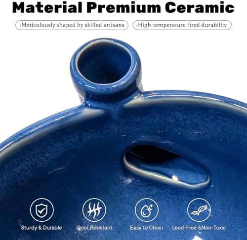 Ceramic Berry Washing Bowl with Auto-Spin Swirl Drainage