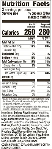Betty Crocker Chocolate Chip Muffin Mix, 6.5 oz (Pack of 9)