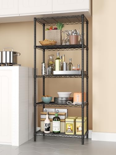 SINGAYE 5 Metal Shelves Wire Shelving Storage Shelf Adjustable Unit Pantry