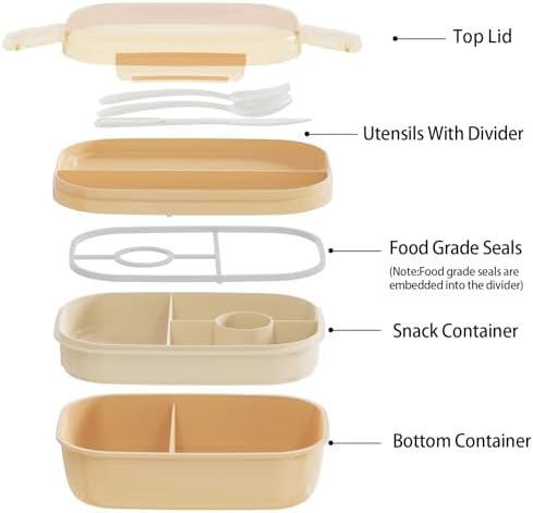 JBGOYON Leakproof Bento Box & Insulated Lunch Bag Set for School & Work