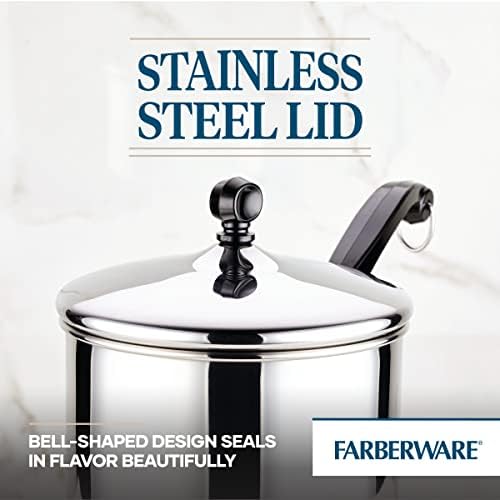 Farberware Classic Series Stainless Steel Sauce Pan with Lid, 2 Qt, Silver