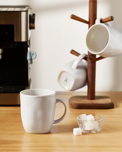 famiware Coffee Mugs Set of 4, Ocean Square 13oz Coffee Cup Set with Handle