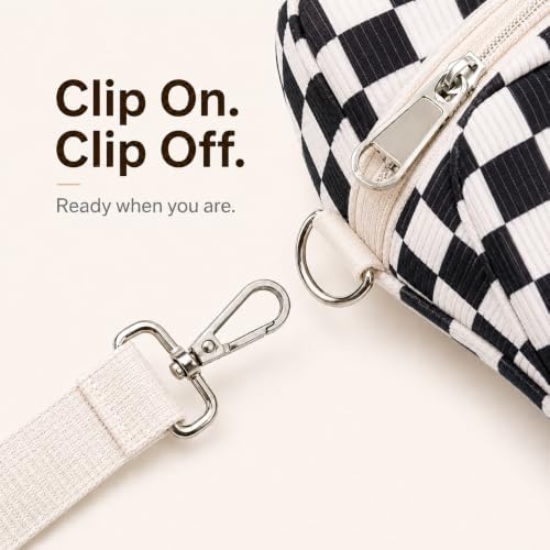 LOVELYWIND Large Insulated Lunch Bag For Women, Black White Lunch Box 12L