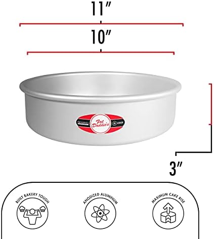 Fat Daddio's PCC-103 Anodized Aluminum Round Cheesecake Pan, 10 x 3 Inch