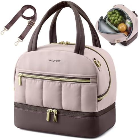 LOVEVOOK Insulated Lunch Bag for Women Men, Cute Fit and Fresh Lunch Box