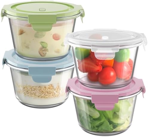 2Cup/16oz Glass Food Storage Containers with Lids, Meal Prep Containers