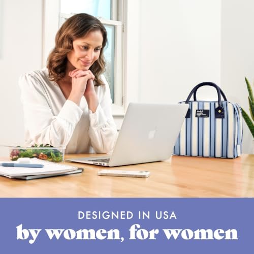 Fit & Fresh Bloomington Lunch Bag for Women - Insulated Large Lunch Box for Work with Containers, Leak-Resistant
