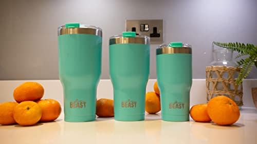 Beast 20 oz Tumbler Stainless Steel Vacuum Insulated Coffee Ice Cup Double Wall Travel Flask (Aquamarine Blue)