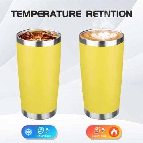 StarSpeed 20oz Stainless Steel Travel Coffee Tumbler,Yellow