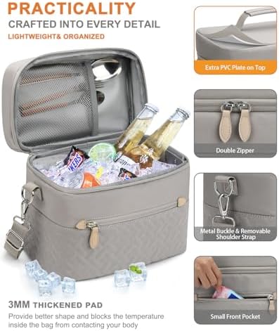 Capolo Lunch Bag for Women Men Insulated Lunch Tote Leakproof Lunchbox Bags
