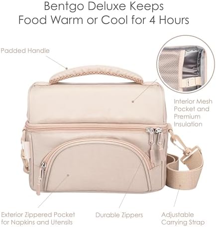 Bentgo Deluxe Insulated Lunch Bag with Adjustable Strap & Outer Pocket