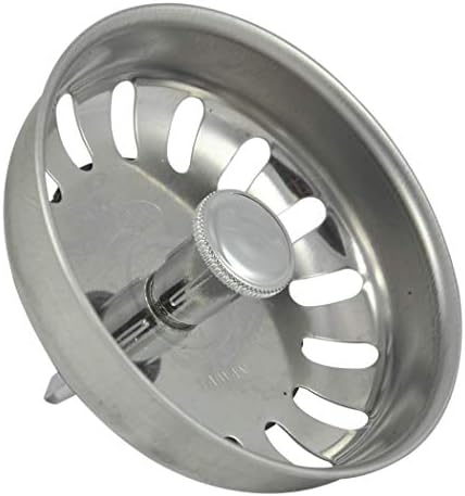 Danco 88275 3-1/4 inch Kitchen Sink Basket Strainer Splash Guard with Stationary Post, Stainless Steel (Pack of 2)