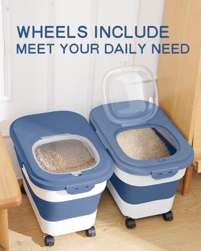 20-30 Lbs Rice Storage Container,Collapsible Food Storage Container