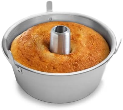 Fox Run Angel Food Cake Pan, Removable Bottom Aluminum 9.75" Reinforced Pan