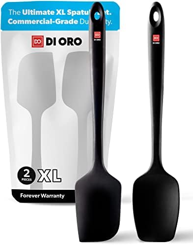 DI ORO Silicone Spoonula & Spatula Set - XL Pro, 600F Heat Resistant