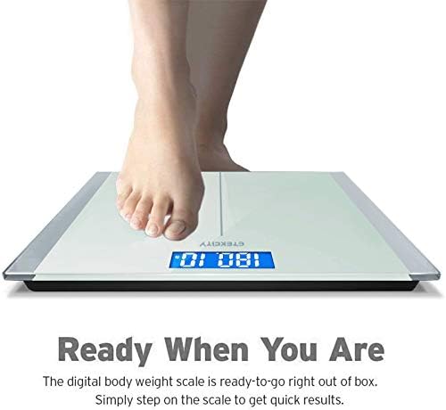 Etekcity Digital Electric Bathroom Scale for Body Weight, 400 lbs, White