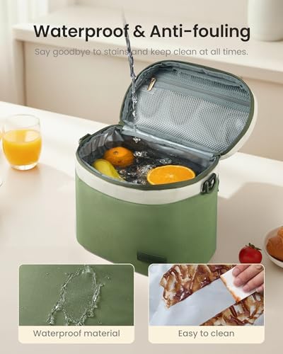 LOVEVOOK Insulated Lunch Box for Women Men, Reusable Lunch Bag for Work Picnic Beach College School, Leakproof Cooler Bag with Shoulder Strap & Ice Pack, Lunch Box/Bag for Mom Teacher Kids Girl Boy