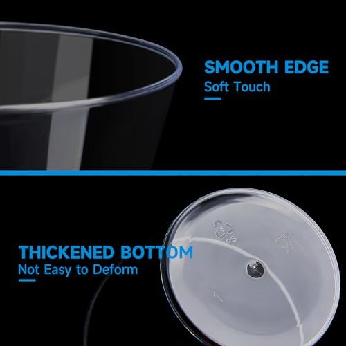 RACETOP 9 oz 200 packs Clear Disposable Plastic Cups, Perfect for Parties