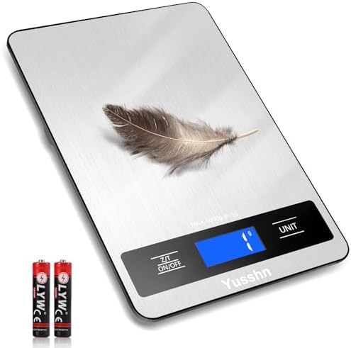 Food Scale, 11lb Kitchen Scale with 0.05oz/1g Precision, 6 Units Tare Function & LCD Display, Stainless Steel Digital Scale for Baking, Cooking, Meal Prep - Kitchen Gadgets & Gifts, Home Essentials