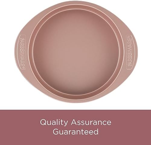 Farberware Baking Nonstick Cake Pan, Rectangle, 9 Inch x 13 Inch, Red Rose Gold
