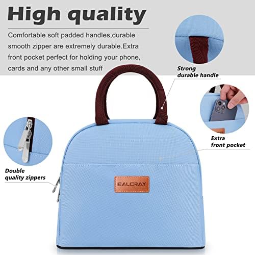 BALORAY Lunch Bag for Women Men Adult Lunch Box (Sky Blue), M