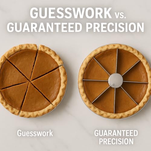 Mrs. Anderson’s Baking Pie Marker, Guideline, and Portion Divider, 8 Slice,Silver