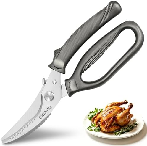 CHEN-KE Rust Resistant Heavy Duty Multipurpose Kitchen Shears-Grey