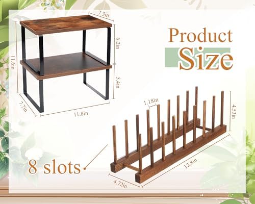 4 Pcs Kitchen Organizer Accessories Set for Cabinet, Deep, 11.8 x 7.9''