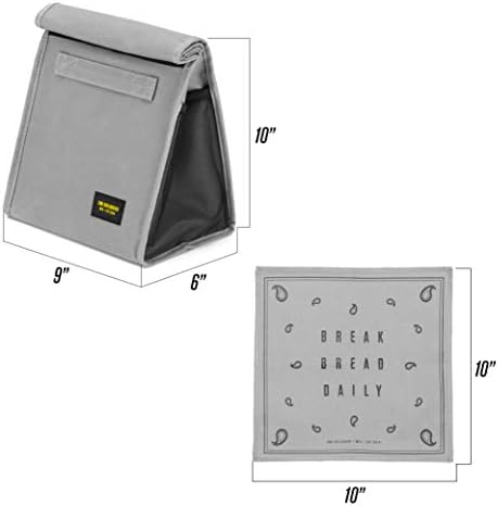 2nd Childhood Insulated Lunch Bag for Men, Durable & Reusable, Grey