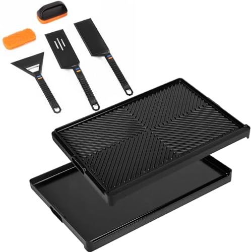 Utheer Griddle Combo Set, 23 Inch Ceramic Nonstick Cast Aluminum Griddle