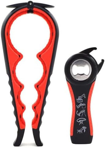 Bottle Opener for Arthritic Hand,Jar Opener for Old People, Children, Women, Those with Weak Hands,Multifunctional Kitchen Gadgets (02-Black)