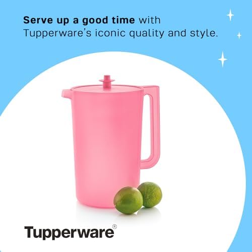 Tupperware Heritage Pink Pitcher (1 Pitcher + 1 Lid) - 1 Gallon