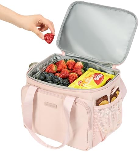 NISHEL Insulated Lunch Bag, Leakproof Cooler with Detachable Shoulder Strap