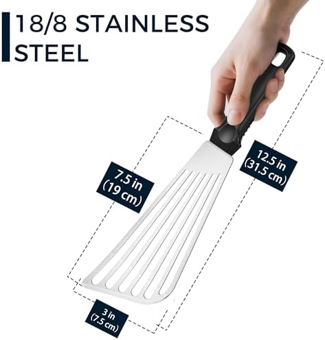 12.5-in Fish Spatula, 18/8 Stainless Steel Flexible Thin Edge Turner