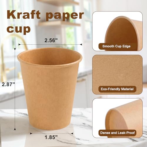 BYSNOW 600 Pack 5 oz Kraft Paper Cups, Small Disposable Bathroom Cups