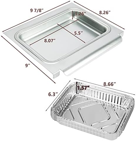Uniflasy 67047 Catch Pan for Weber Spirit/Spirit II 200/300 Genesis and Genesis II LX200/300 Series Grill for Weber Traveler Drip Tray with 6415 Aluminum Liner, Replacement for Weber 67047 83156 6415