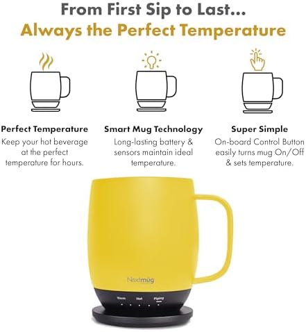 Nextmug - Temperature-Controlled, Self-Heating Coffee Mug