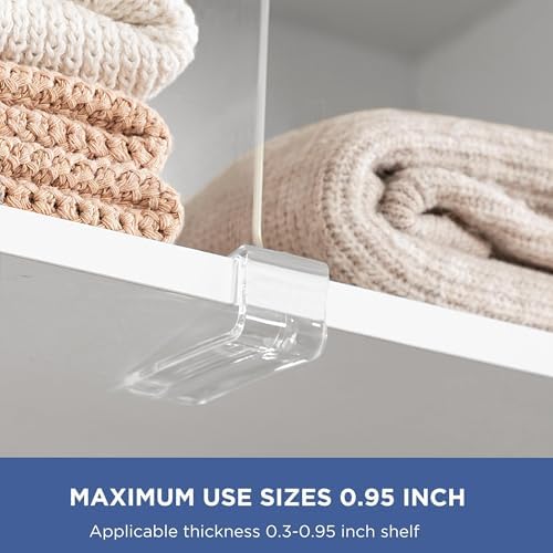 HBlife 12 Inches Tall [Extra Tall Version] Clear Shelf Dividers, 16 Pack Purse Organizer for Closet Perfect for Handbags, Acrylic Bookshelf for Organization