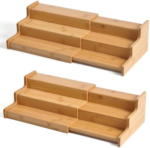 JinDoWin Spice Rack Organizer for Cabinets,Countertop & Pantries,2 Pack