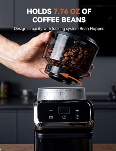 Emojoy Coffee Bean Grinder with 30 Grinding Settings