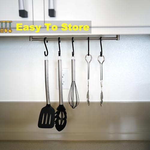 Hiash 9-Inch Heavy Duty Stainless Steel Kitchen Tongs - Comfortable Ergonomic Grip, Scissor Design, Heat Resistant for BBQ and Cooking (Pack of 2)