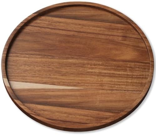VERTORGAN Acacia Wood Serving Tray,11.8 Inch Decorative Trays,Home Decor