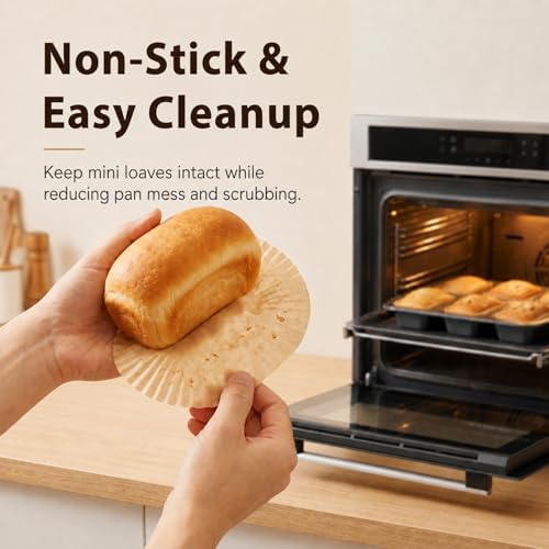 150 Pcs Mini Loaf Pan Liners Compatible with Wilton Mini Loaf Pan